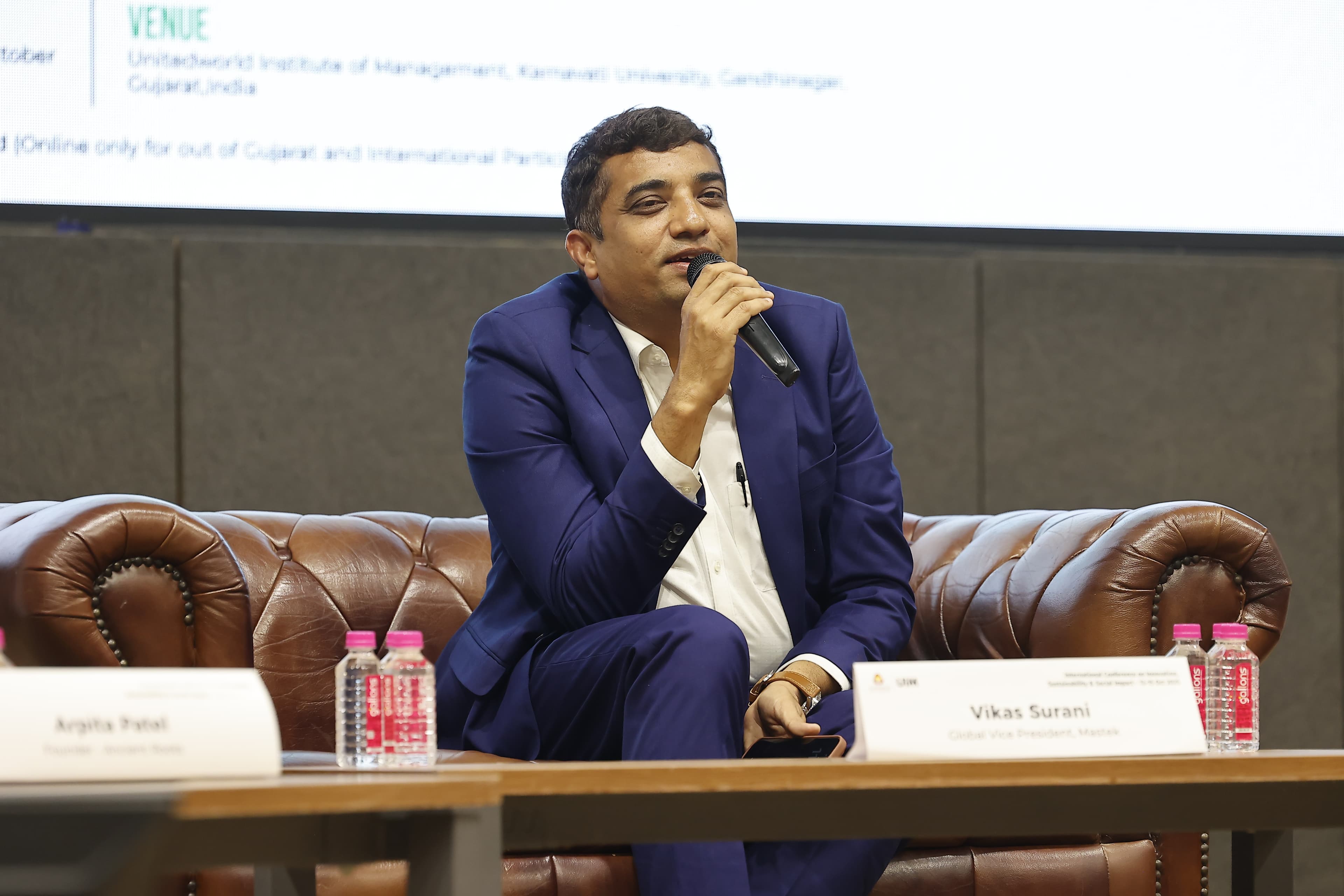 Vikas Surani speaking on a panel