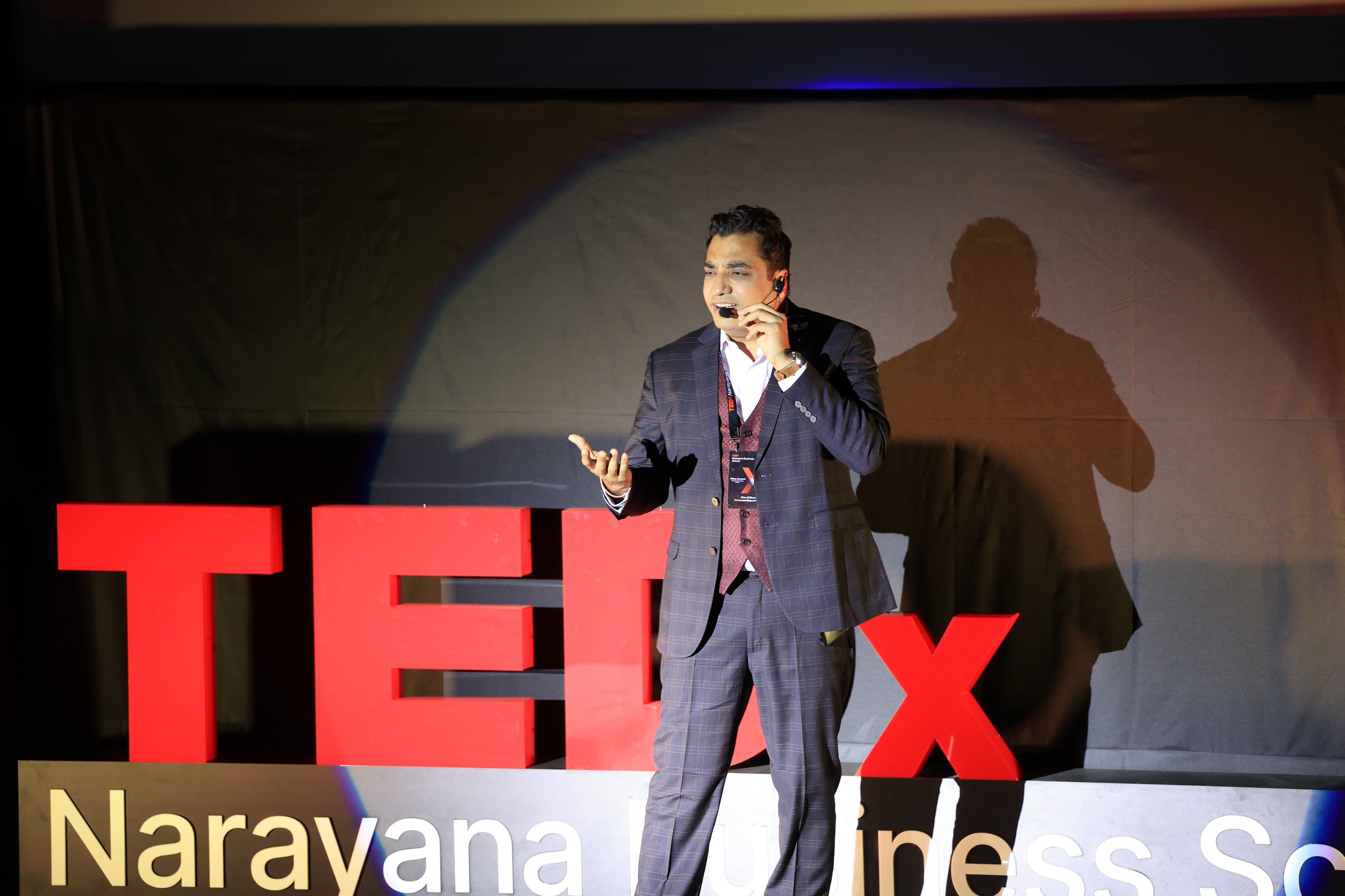 Vikas Surani on stage at TEDx